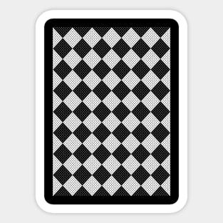 Angled Checkerboard Quilt Pattern no. 1 Sticker